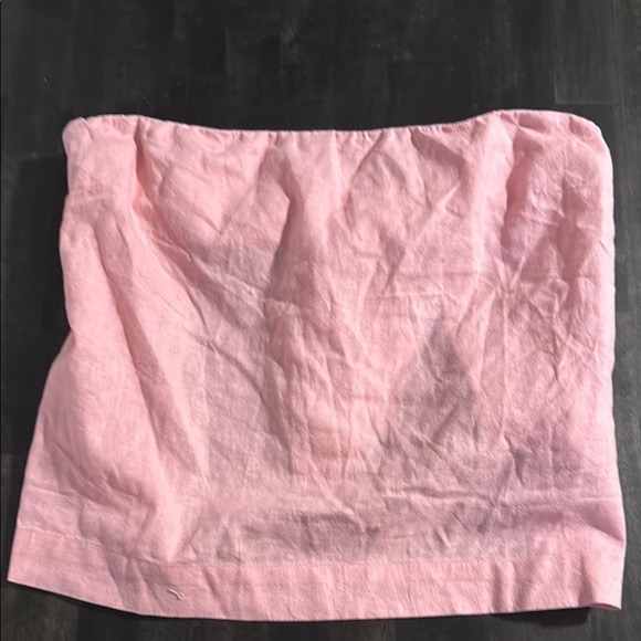 Free People Pink Orchid Cotton Linen Tie Back Tube Top Size XL NWT - Picture 1 of 7